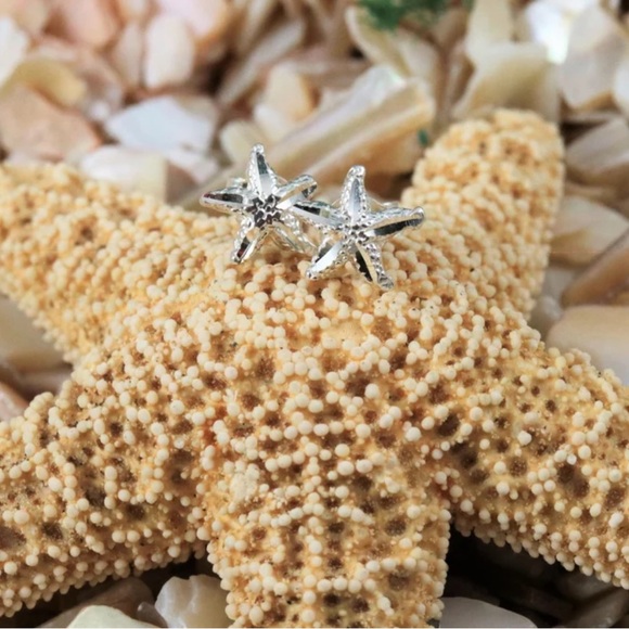 Sterling Silver Starfish Studs. - Picture 4 of 6